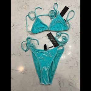 Triangl string bikini NWT super cute blue